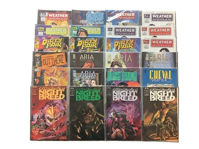 Lot 235 - Group of mixed comics to include The Tick, Dirty Pair, Weather Woman, Trident, Hellraiser, Planet of the Apes, Horobi and others. Approximately 115 comics.