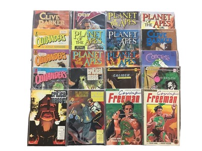 Lot 235 - Group of mixed comics to include The Tick, Dirty Pair, Weather Woman, Trident, Hellraiser, Planet of the Apes, Horobi and others. Approximately 115 comics.