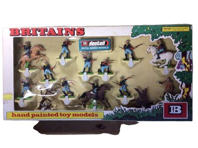 Lot 21 - Britains Deetail models 7th Cavalry set No.7498, boxed with tags