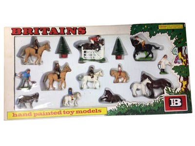 Lot 22 - Britains hand painted toy models Riding School boxed set No.7175