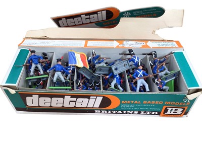 Lot 40 - Britains Deetail Shop Counter Display Box containing 50 models of French Infantry (Waterloo) (1 Pack 7950)