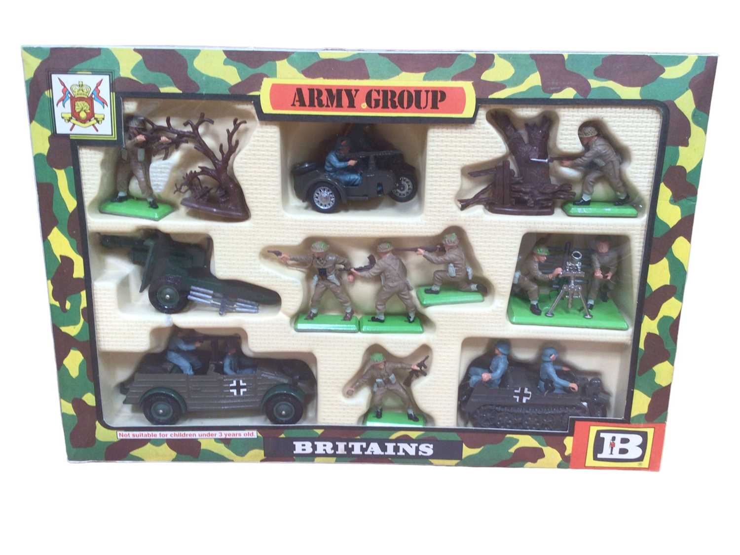 Lot 43 - Britains Army Group Military models No.9751 & Bombed Building Set No.4731, both boxed (2)