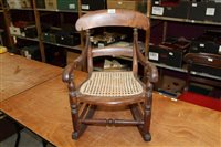 Lot 2902 - Late Victorian children's rocking chair with...