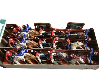 Lot 51 - Britains Deetail Trade Pack No.7949 consisting of 18 British Cavalry (Waterllo) models, with original Card Display and Outer Box