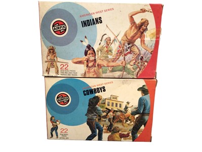 Lot 67 - Airfix 1970's 1:32 scale American West Series soldiers including Indians (x4), Cowboys (x2) & Medieval Foot Soldiers (x5), all boxed some sealed (11 total)