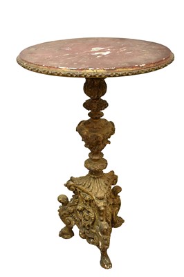 Lot 1664 - 18th/19th century Italian carved gilt side table