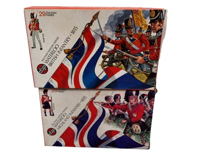 Lot 69 - Airfix 1980's Military History Series 1815 Waterloo soldiers including French Grenadiers of the Imperial Guard (x7), British Infantry (x7) & Highland Infantry (x10), all boxed some sealed (24 total...