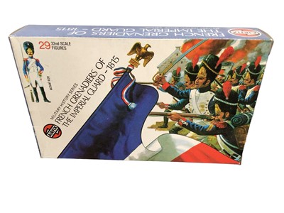 Lot 69 - Airfix 1980's Military History Series 1815 Waterloo soldiers including French Grenadiers of the Imperial Guard (x7), British Infantry (x7) & Highland Infantry (x10), all boxed some sealed (24 total...