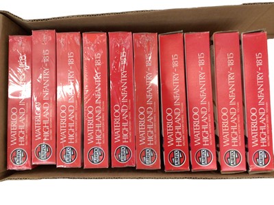 Lot 69 - Airfix 1980's Military History Series 1815 Waterloo soldiers including French Grenadiers of the Imperial Guard (x7), British Infantry (x7) & Highland Infantry (x10), all boxed some sealed (24 total...