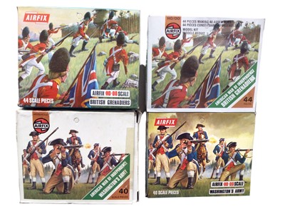 Lot 72 - Airfix HO OO scale American War of Independence Series including Washington' s Army (x6) & British Grenadiers (x4), all boxed (10)