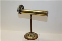 Lot 2732 - Unusual brass kaleidoscope on mahogany and...