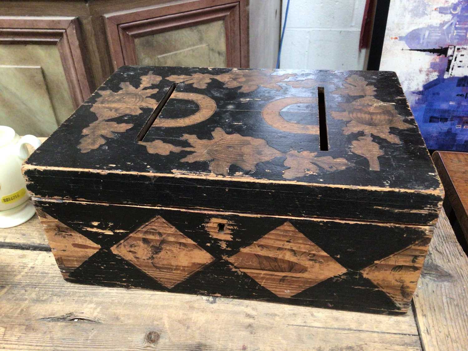 Lot 49 - A 19th Century Pine Penwork Ballot Box