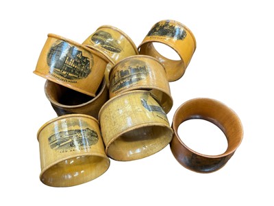 Lot 134 - Collection of 8 mauchline ware napkin rings