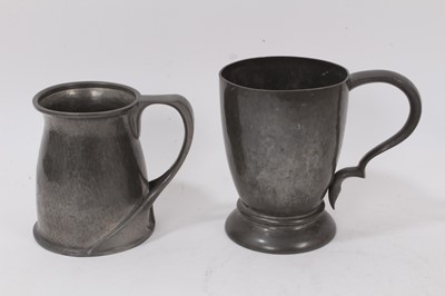 Lot 957 - Two Tudric pewter tankards