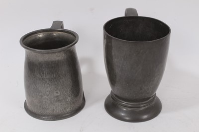 Lot 957 - Two Tudric pewter tankards