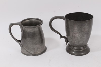 Lot 957 - Two Tudric pewter tankards