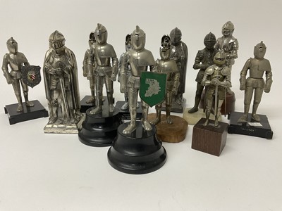 Lot 61 - A terrifying assemblage of vintage suit of armour table lighters