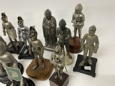 Lot 61 - A terrifying assemblage of vintage suit of armour table lighters
