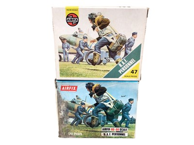 Lot 81 - Airfix HO OO scale military figures including R.A.F. Personnel (x3), WW11 Luftwaffe Personnel (x2) & U.S.A.A.F. Personnel, all boxed some sealed (6)