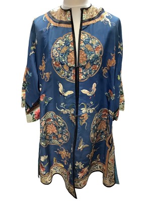 Lot 2050 - 19th century Chinese women's silk embroidered robe