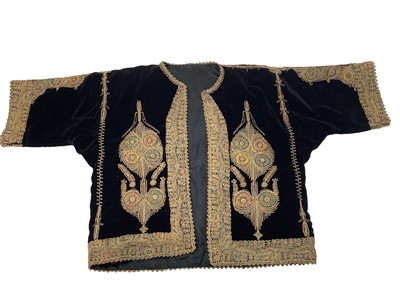 Lot 2052 - Ottoman embroidered gilt thread and velvet jacket