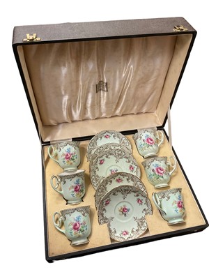 Lot 142 - Vintage Shelley cased teaset