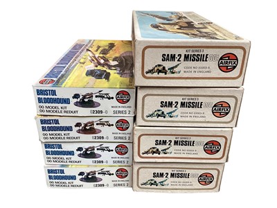 Lot 94 - Airfix OO scale Series 3 SAM-2 Missile (x4) & Series 2 Bristol Bloodhound (x4), all boxed (8)