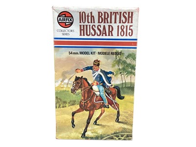 Lot 99 - Airfix 12th scale Series 2 Oliver Cromwell (x3), Charles 1, Caesar, Joan of Arc & Yeoman, plus other figures and Collectors Series 10th British Hussar 1815 (x5), all boxed (21 total)