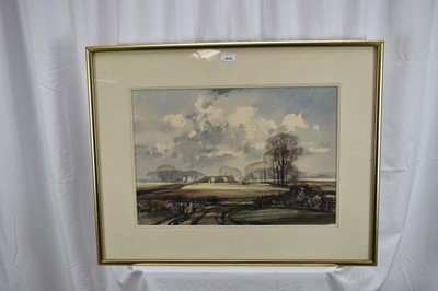 Lot 1415 - *Rowland Hilder (1905-1993) watercolour - 'Road to the Farm', signed, titled verso, 37.5cm x 54cm, in glazed frame