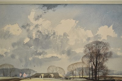 Lot 1415 - *Rowland Hilder (1905-1993) watercolour - 'Road to the Farm', signed, titled verso, 37.5cm x 54cm, in glazed frame