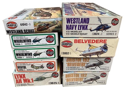 Lot 104 - Airfix 1:72 scale selection of Army & Navy Helicopters, all boxed (9)