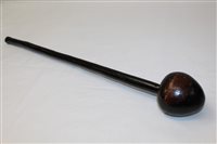 Lot 2714 - Late 19th century African hardwood knobkerrie...