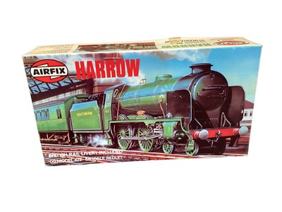 Lot 125 - Airfix OO scale Red Stripe Prestwin Silo Wagon No.R10, plus Series 2 Saddle Tank No.02260-2 (x2).  & Cattle Wagon No.02659-2, Harrow locomotive No.04652-7, plus other railwa...