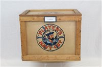 Lot 2718 - Four 1950s Players Cigarettes wooden crates...