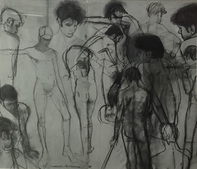 Lot 22 - Michael Whittlesea (b. 1938), charcoal, male nudes