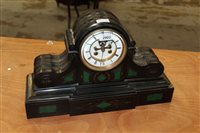 Lot 2903 - Victorian mantel Clocks & Barometersck with...