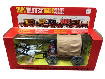 Lot 143 - Timpo Wild West Wagon Series Chuck Wagons with two horses No.273 (2)