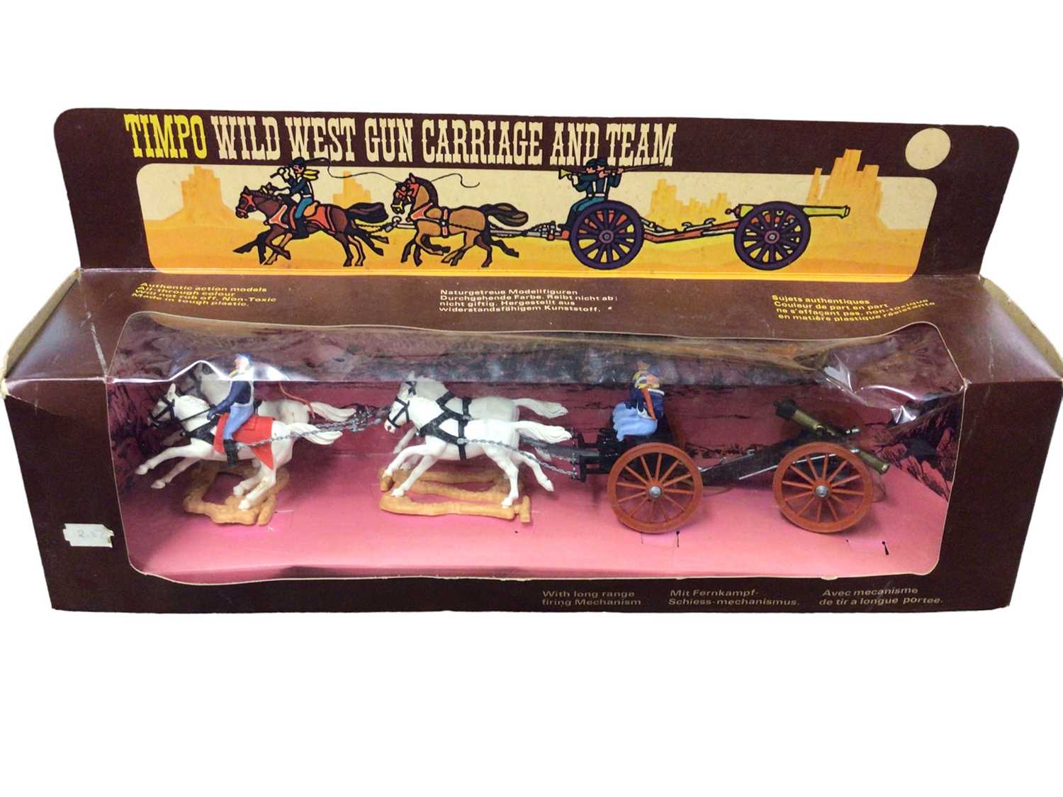 Lot 150 - Timpo Wild West Gun Carriages and Teams, No.555, boxed (3)