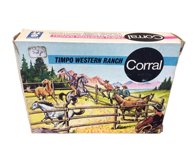 Lot 163 - Timpo Clip-Fit Western Ranch Corrals, boxed (2)