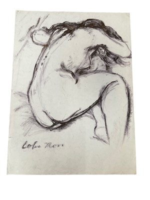 Lot 29 - *Colin Moss (1914-2005) mixed media, nude, signed, 67 x 56cm, together with a pencil nude study
