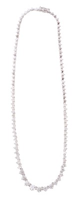 Lot 725 - Diamond rivière necklace, estimated total diamond weight approximately 7.5cts