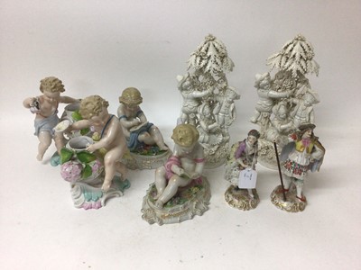 Lot 11 - Group of continental figures, including Dresden and Capodimonte (8)