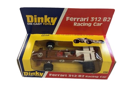 Lot 58 - Dinky diecast Racing Cars including Ferrari 312/B2 No.226 & Hesketh 308 E No.222, both boxed (2)
