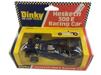 Lot 58 - Dinky diecast Racing Cars including Ferrari 312/B2 No.226 & Hesketh 308 E No.222, both boxed (2)
