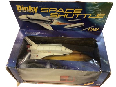 Lot 59 - Dinky diecast NASA Space Shuttle No.364, Zygon War Chariot No.361 & Galactic War Chariot No.361, boxed (3)