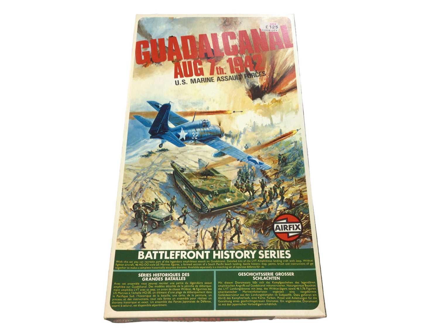 Lot 182 - Airfix Battlefront History Series Guadalcanal Aug 7th 1942 US Marine Assault Forces G1(x3) & Japanese Defence Forces G2 (x2) (5 total)