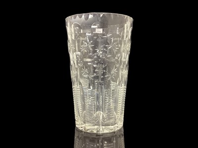 Lot 1114 - Good quality cut glass vase