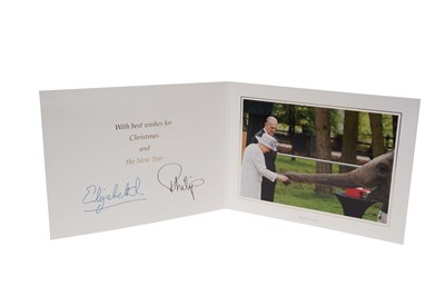 Lot 132 - H.M. Queen Elizabeth II 2017 signed Christmas card