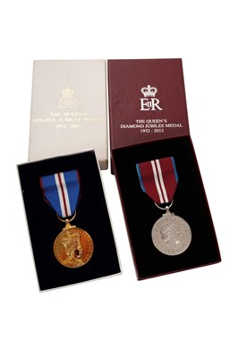 Lot 131 - H.M. Queen Elizabeth II Two Jubilee medals