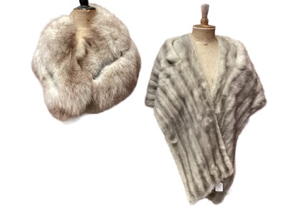 Lot 2086 - Harrods musquash fur coat and a fox fur wrap and silver mink wrap by Spritzer Bros  San Mateo